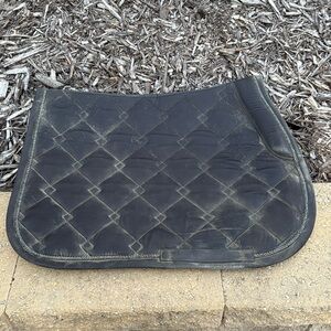 Smartpak Black Satin Quilted English Saddle Pad
